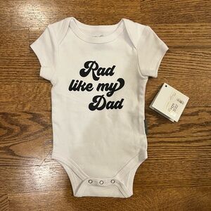 White 'Rad Like My Dad' Bodysuit 100% cotton